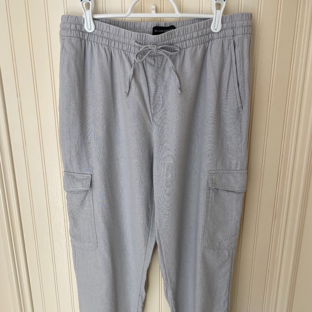 Banana republic factory linen cargo pants